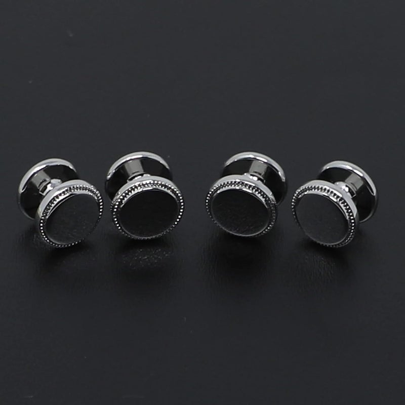 MENDEPOT Men Formal Wear Dress Shirt Cufflinks And Studs Set With Box Wedding Groom Groomsmen Gift - Image 4